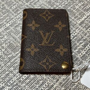 180.  Louis Vuitton Monogram Porte Cartes Snap Card Case w/COA